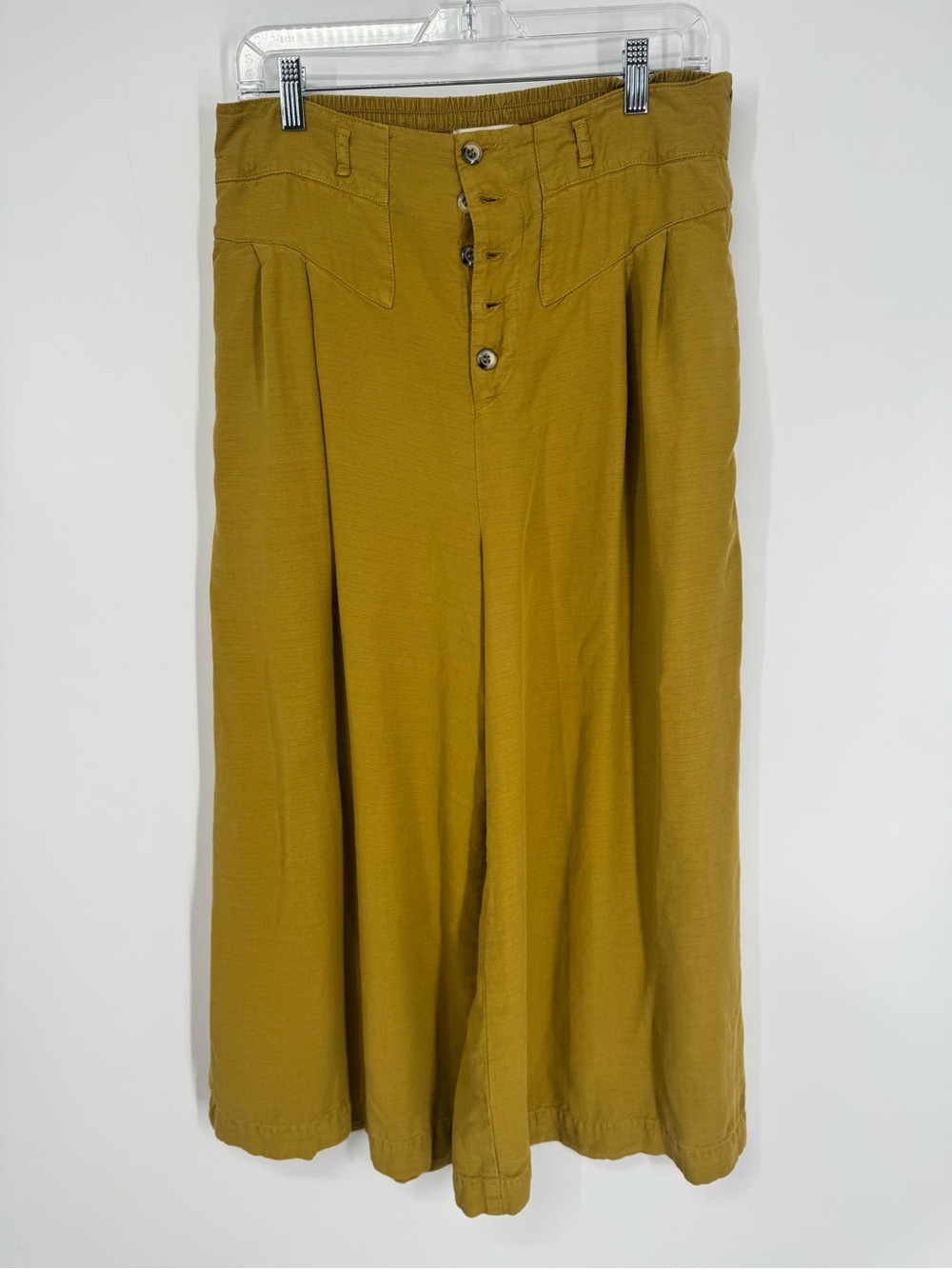 Anthropologie High-Waist Button-Fly Wide Leg Culotte Pants Size M - Picture 2 of 14